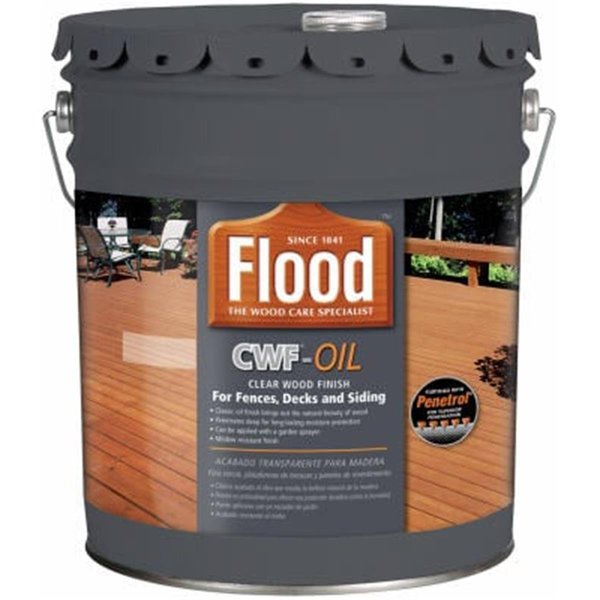 Flood FLD447-05 5 Gallon, Clear Wood Finish Oil Exterior FL576523